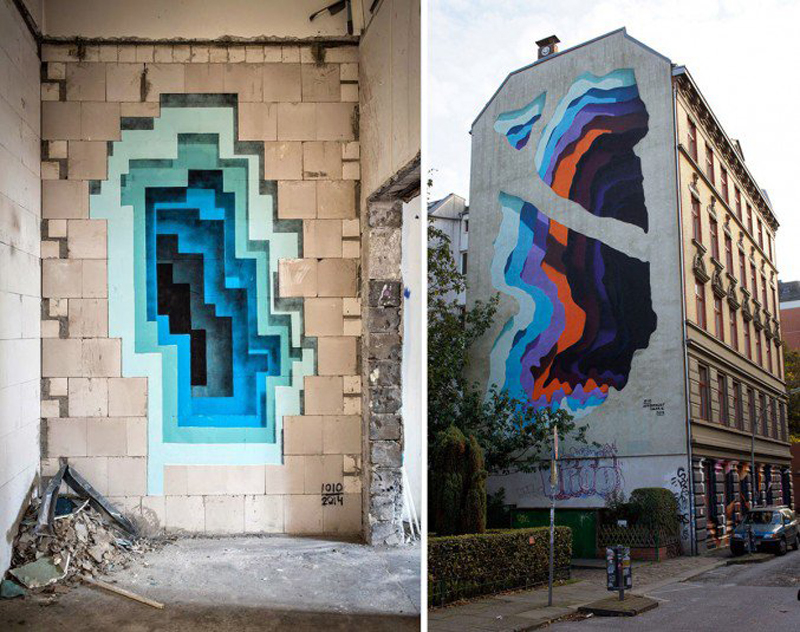 Street Artist 1010 Creates 3D Illusions On Walls Worldwide