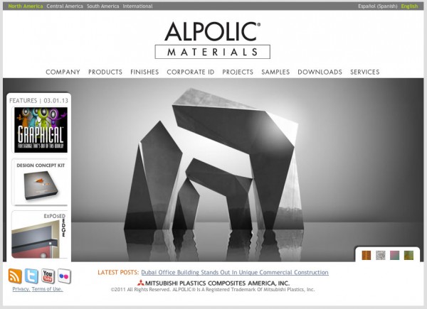 Ludlow Group, Website Creation, Client: ALPOLIC Materials USA